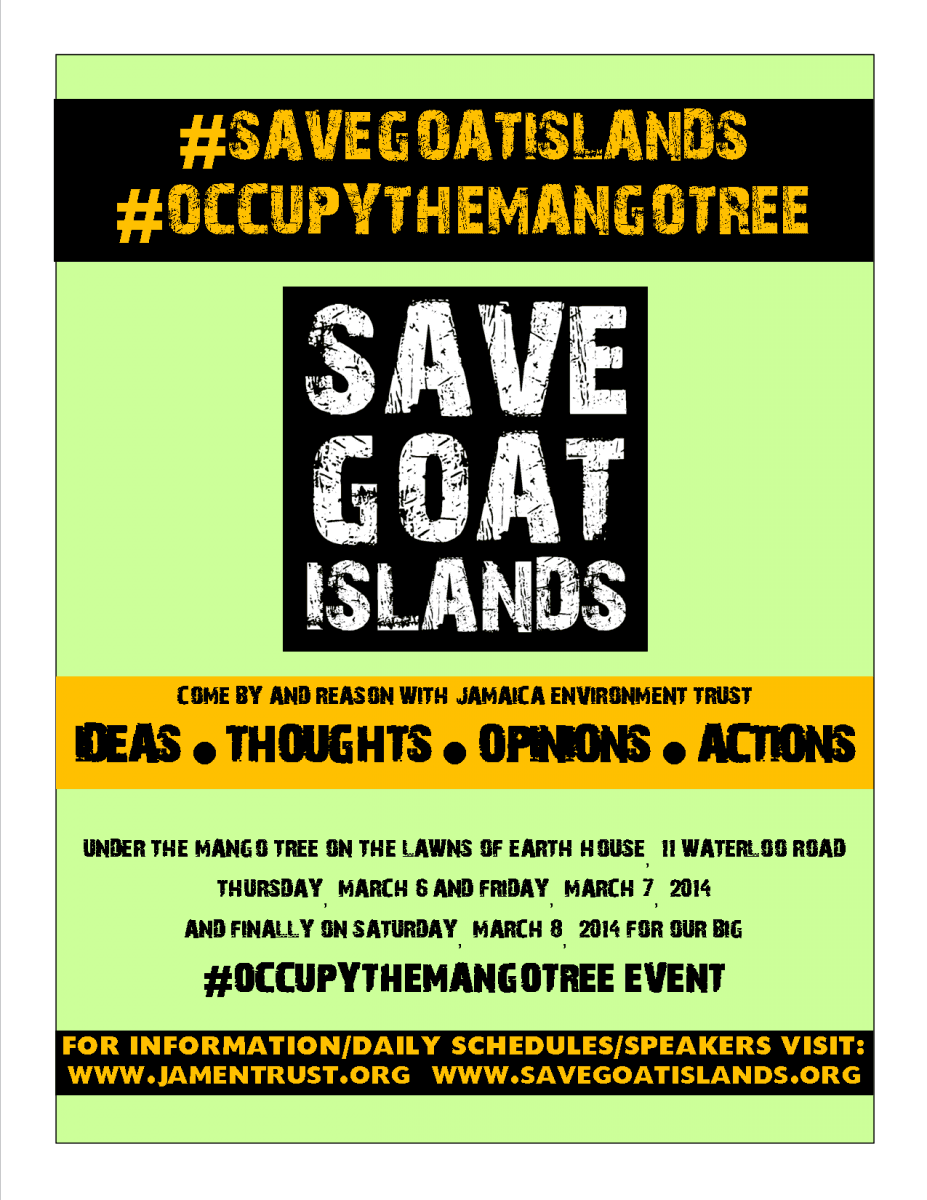 #OccupyTheMangoTree #SaveGoatIslands