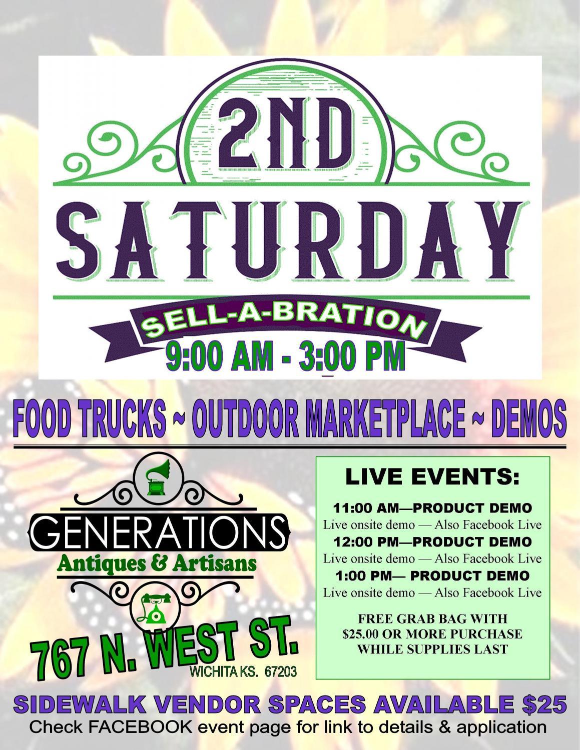 2ND SATURDAY ~ SELL-A-BRATION ~ OUTDOOR MARKETPLACE ~ FOOD TRUCKS
Sat Feb 11, 9:00 AM - Sat Feb 11, 3:00 PM
in 114 days