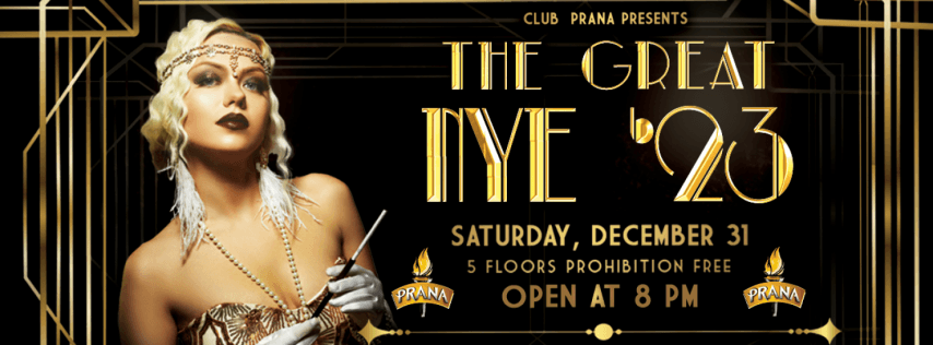 Gatsby Style New Year's Eve 2023 Party at Club Prana