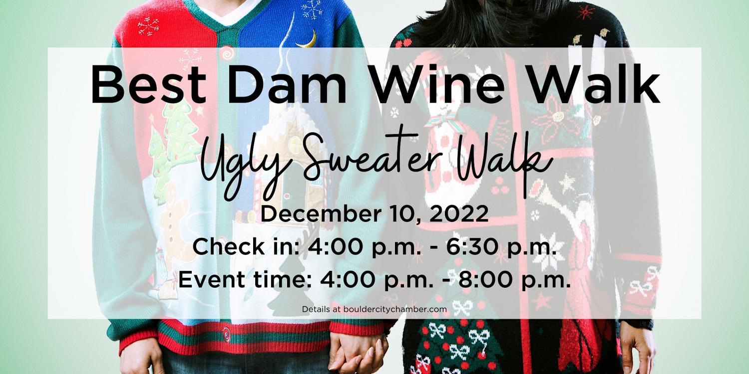 Best Dam Wine Walk Ugly Sweater Walk
Sat Dec 10, 4:00 PM - Sat Dec 10, 8:00 PM
in 36 days
