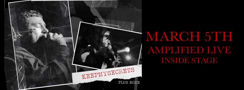 Amplified Live Presents INSIDE STAGE Jonny Craig with Keep My Secrets March 5th,