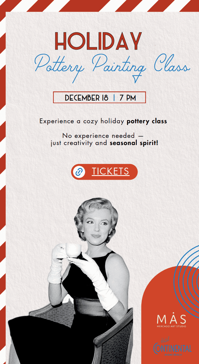 Holiday Pottery Painting with Mercado Art Studio at Hotel Continental Miami Beach