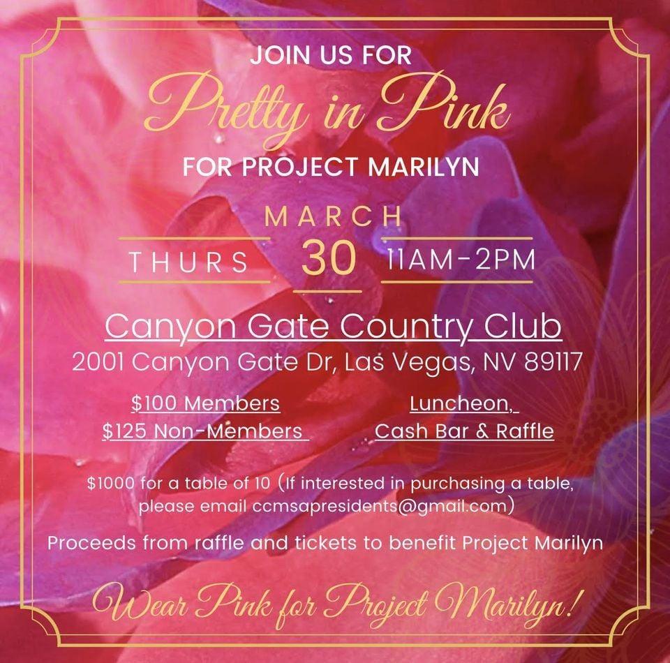 March Pretty in Pink Charity Luncheon Benefiting Project Marilyn