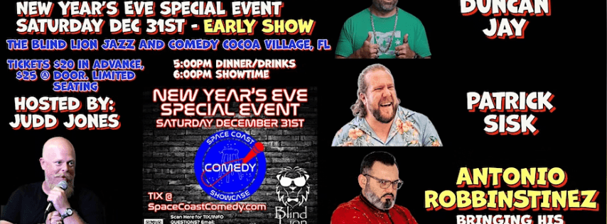 NEW YEAR'S EVE Space Coast Comedy SPECIAL EVENT