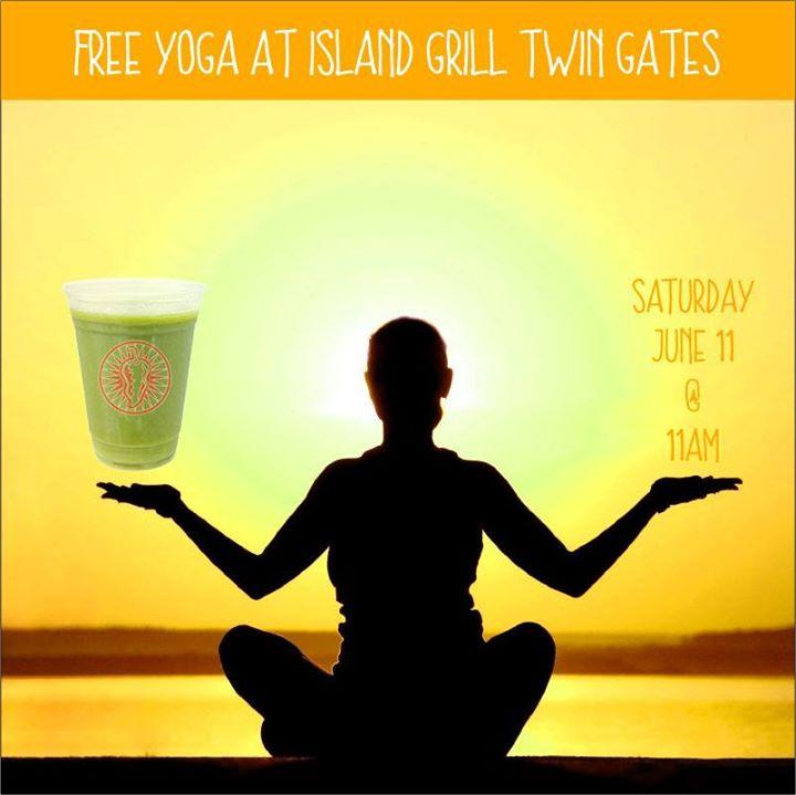 Free Yoga at Island Grill Twin Gates