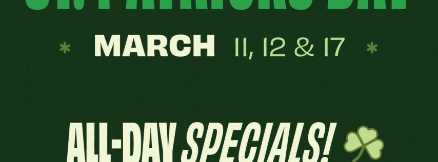 St. Patrick’s Day Specials at Tuman’s Tap & Grill