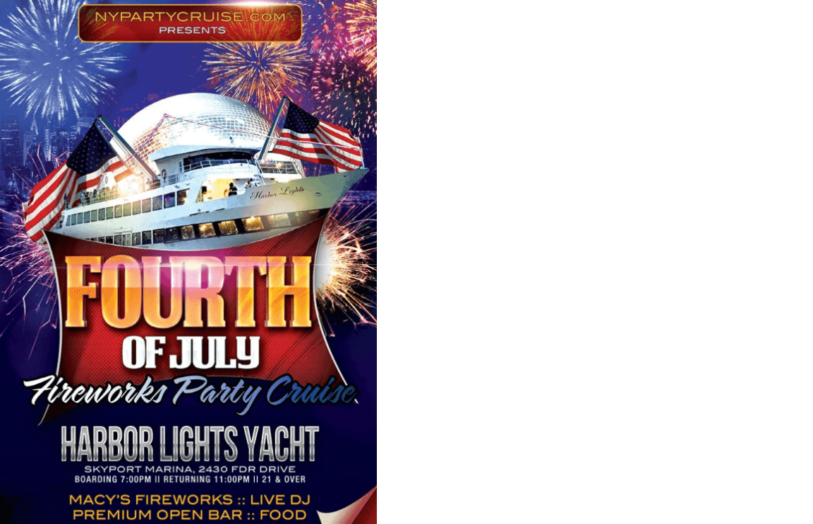 4th of July Fireworks Party Cruise - Harbor Lights Yacht