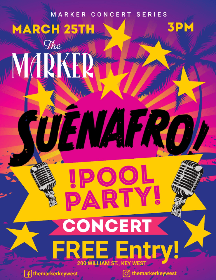 !Suenafro! Live Pool Party and Concert at The Marker Key West Resort