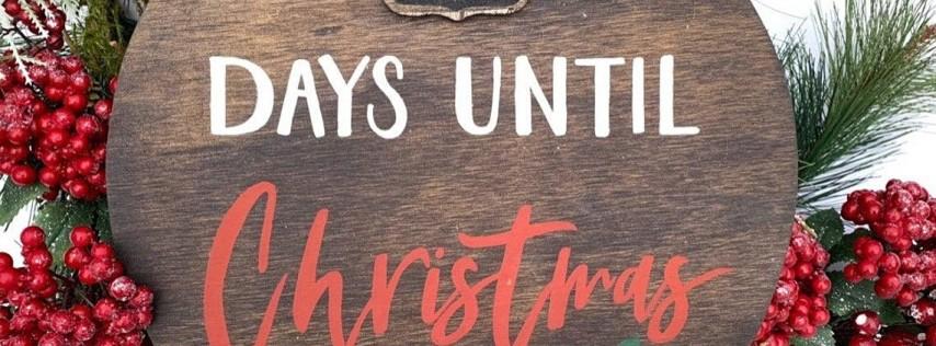 Days Until Christmas Chalk Door Hanger at SRW