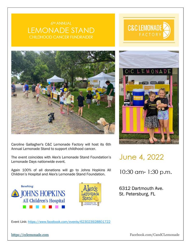 6th Annual Lemonade Stand Childhood Cancer Fundraiser