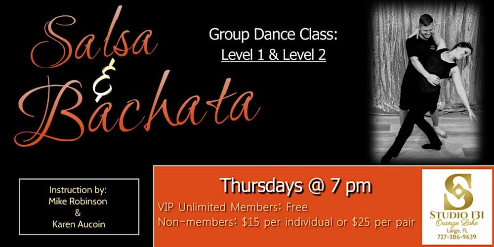 Salsa & Bachata Group Dance Class: Level 1&2