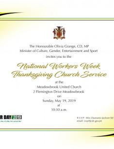 Workers Week Thanksgiving Church Service