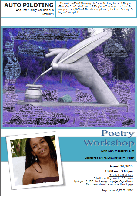 POETRY: Autopiloting: A Poetry Workshop with Ann-Margaret Lim