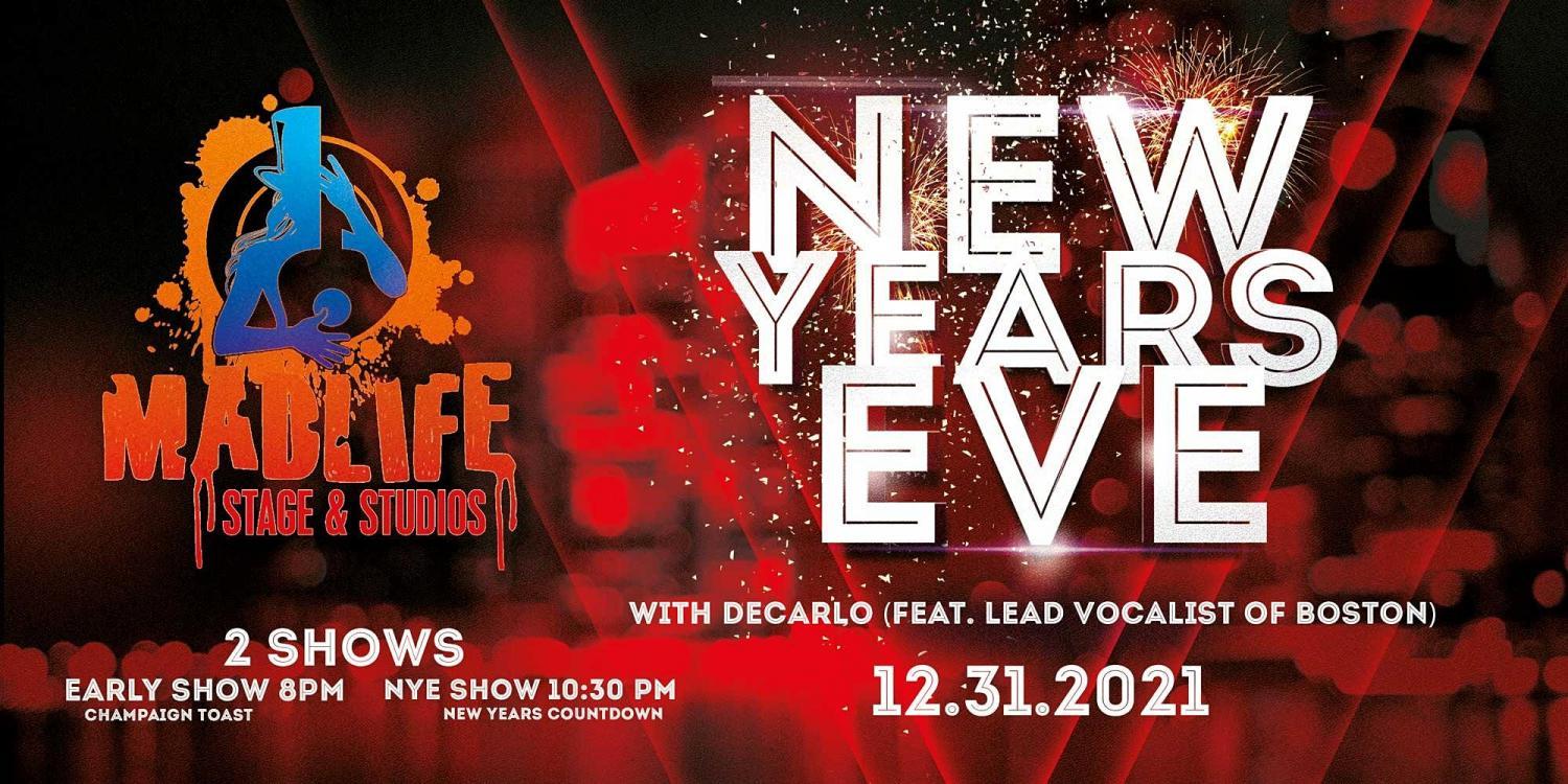 Late NYE Bash: DECARLO (feat. Lead Vocalist of the Band Boston since 2007)
