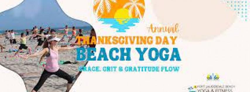 Thanksgiving Day Beach Yoga Grace, Grit & Gratitude Flow