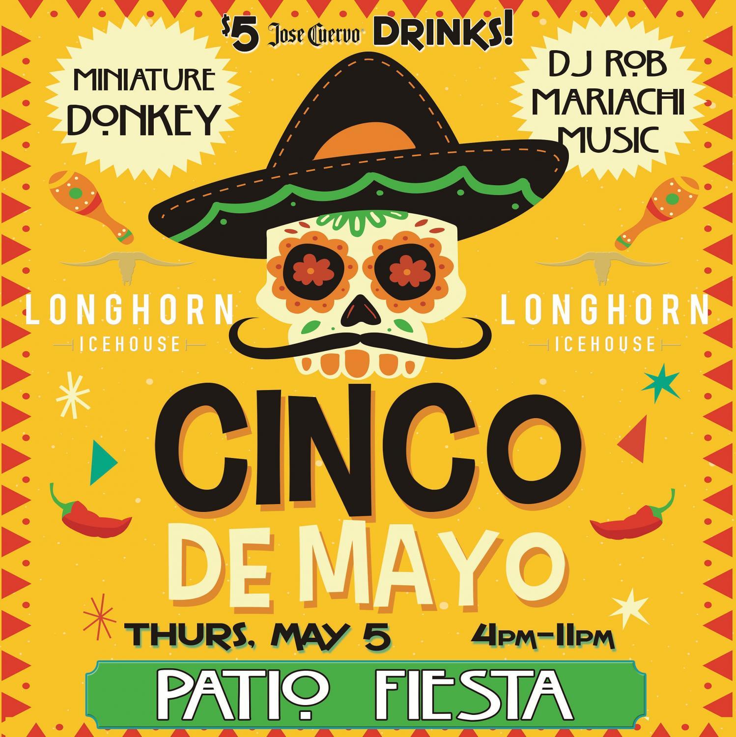 Cinco De Mayo Party! ? Miniature Donkey, DJ Rob, $5 Drinks, Mariachi Music