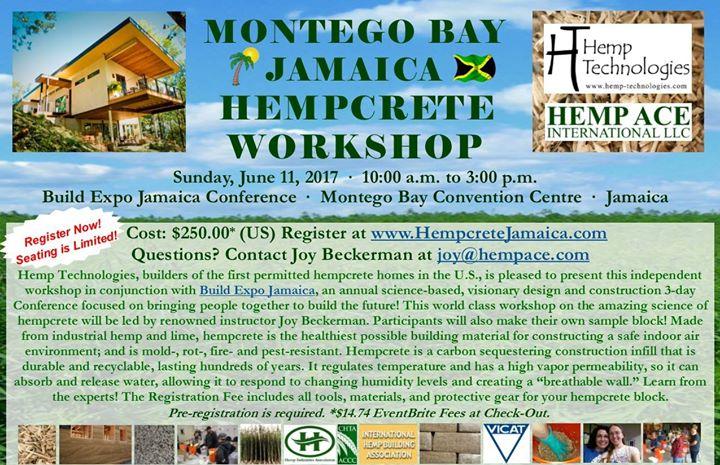 Hemp Technologies Hempcrete Workshop at Build Expo Jamaica!