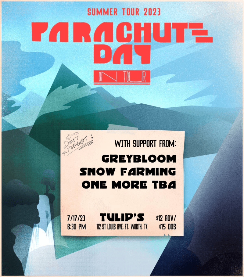 Parachute Day, Greybloom, Snow Farming, Of Jupiter