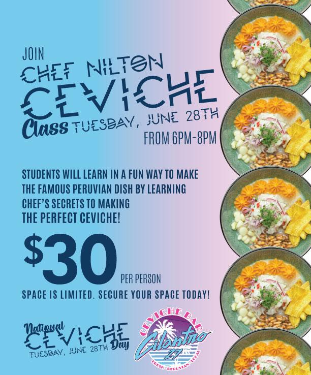 Celebrate National Ceviche Day at the Lincoln Eatery (June 28)