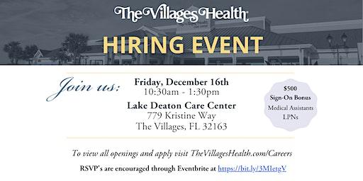 The Villages Health Hiring Event - December 16th