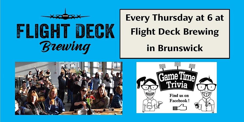 Game Time Trivia at Flight Deck Brewing in Brunswick Maine