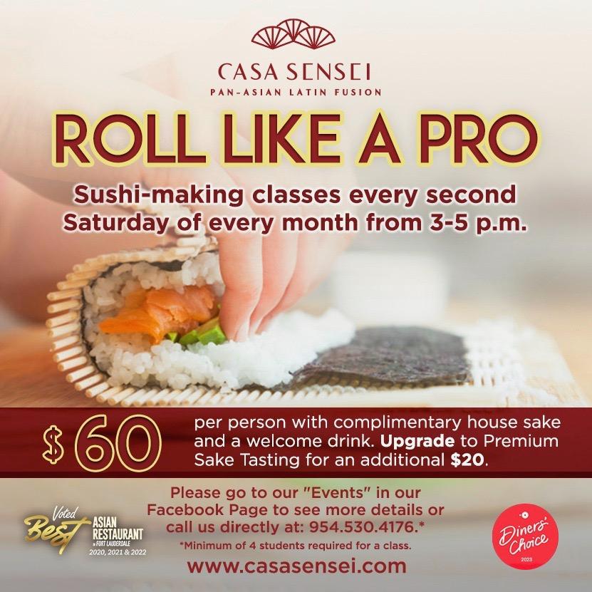 “Roll Like A Pro” Sushi Making Class at Casa Sensei