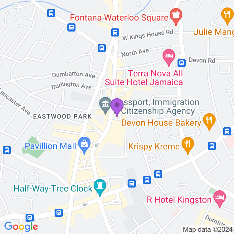 Map showing Mall Plaza