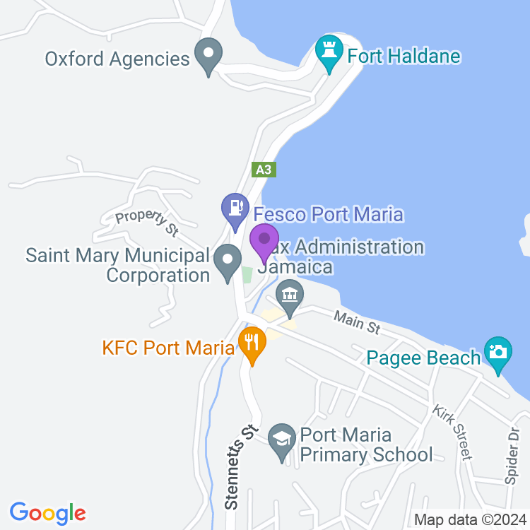Map showing St. Mary Parish Library