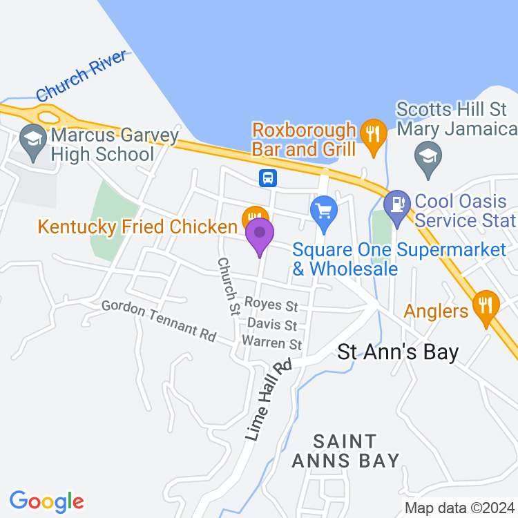 Map showing Keylargo Beach Restaurant and Bar