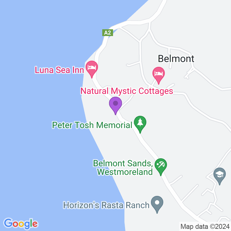Map showing Jacob Taylor Beach