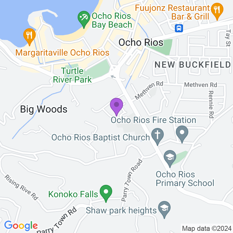 Map showing Orions Night Club