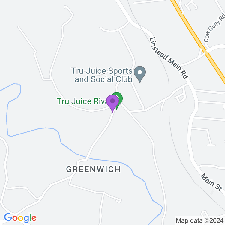 Map showing Tru-Juice Sports and Social Club