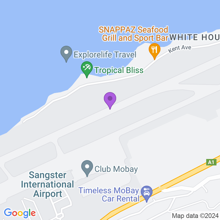 Map showing Sangster International Airport