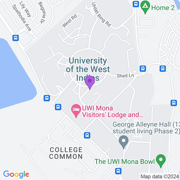 Map showing Phillip Sherlock Centre for the Creative Arts