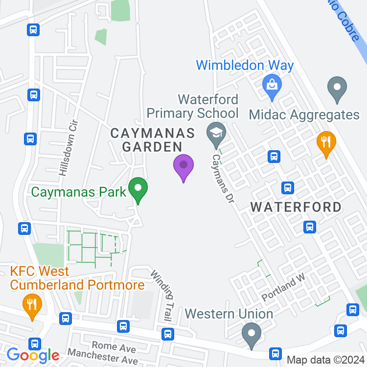 Map showing Caymanas Park