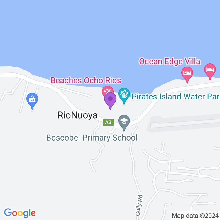 Map showing Marley Beach