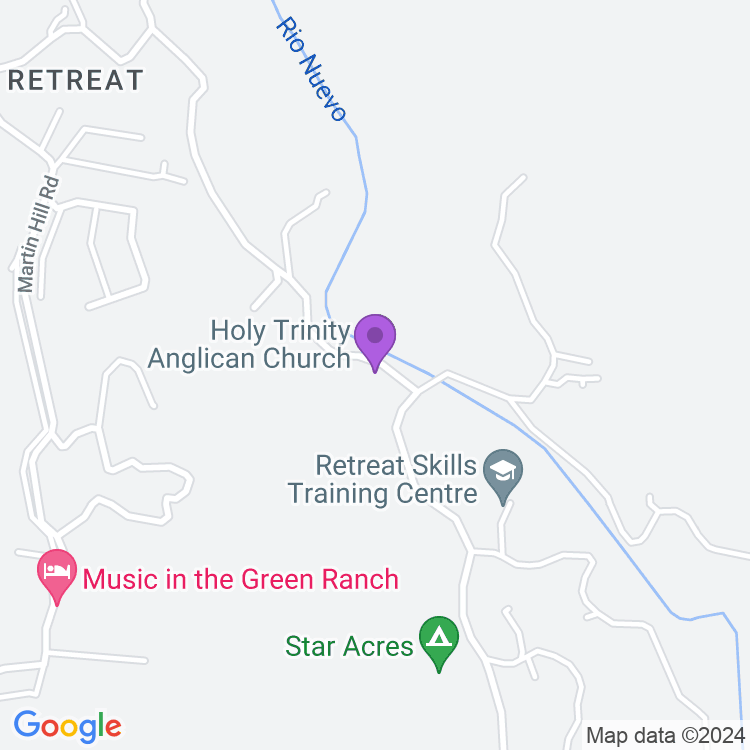Map showing Holy Trinity Anglican