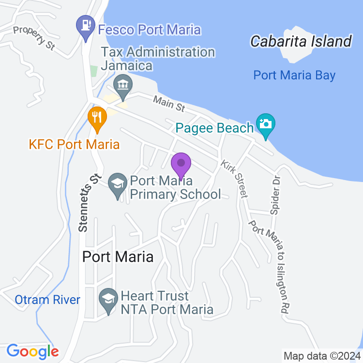 Map showing D'Shore Paggee Beach