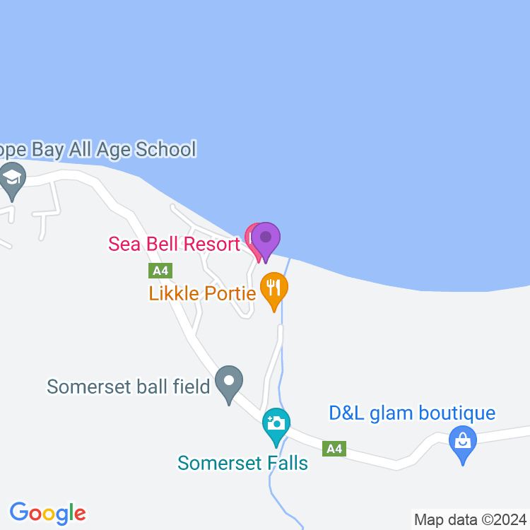 Map showing Sea Bell Resort