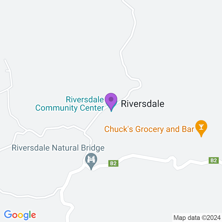 Map showing Riversdale Community Centre