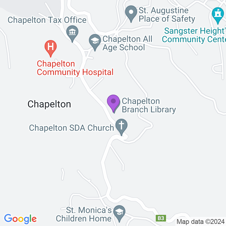 Map showing Chapelton Branch Library