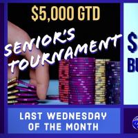 $5,000 Guaranteed May Senior's Poker Tournament at The Silks